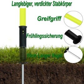 6pcs Slalomstangen-Set 150cm Sprunghafte Agilität Stangen Traingsstangen Gelb QEENTOE