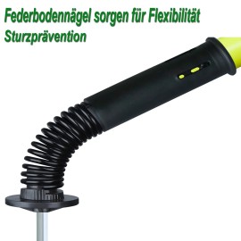 6pcs Slalomstangen-Set 150cm Sprunghafte Agilität Stangen Traingsstangen Gelb QEENTOE